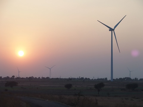 Parc éolien en Inde